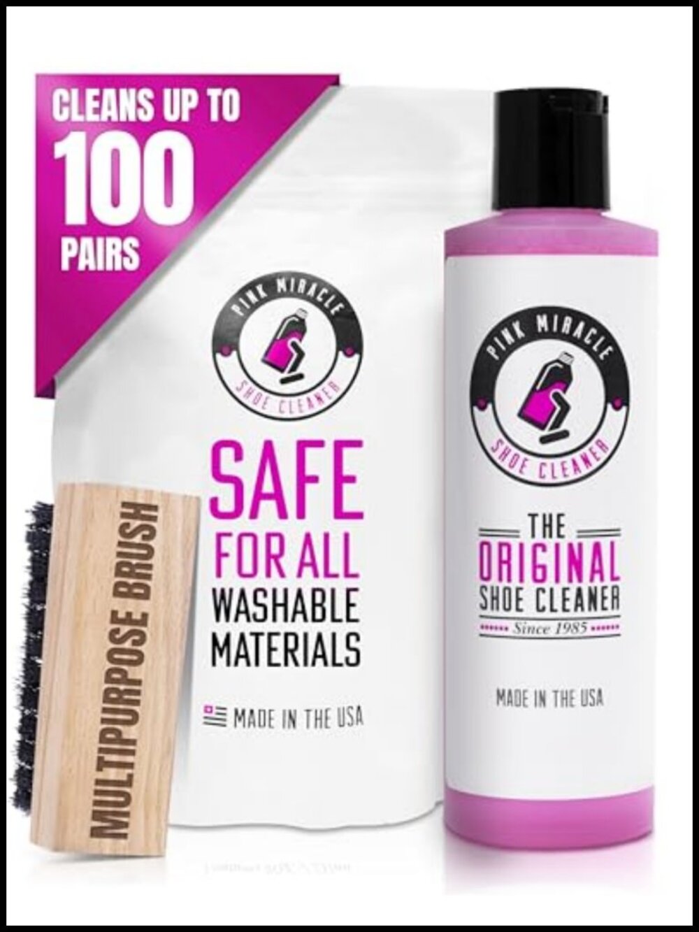 Shoe Cleaner Kit for Sneakers Leather Suede Canvas Washable Fabrics